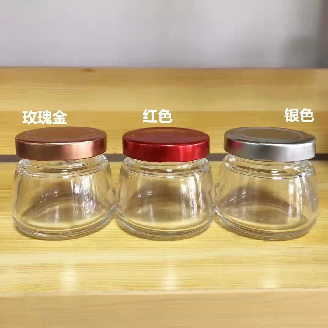 Wholesale bird's nest repackaged glass bottle honey honey sealed jar with lid fresh stewed bird's nest glass bottle jam bottle empty bottle