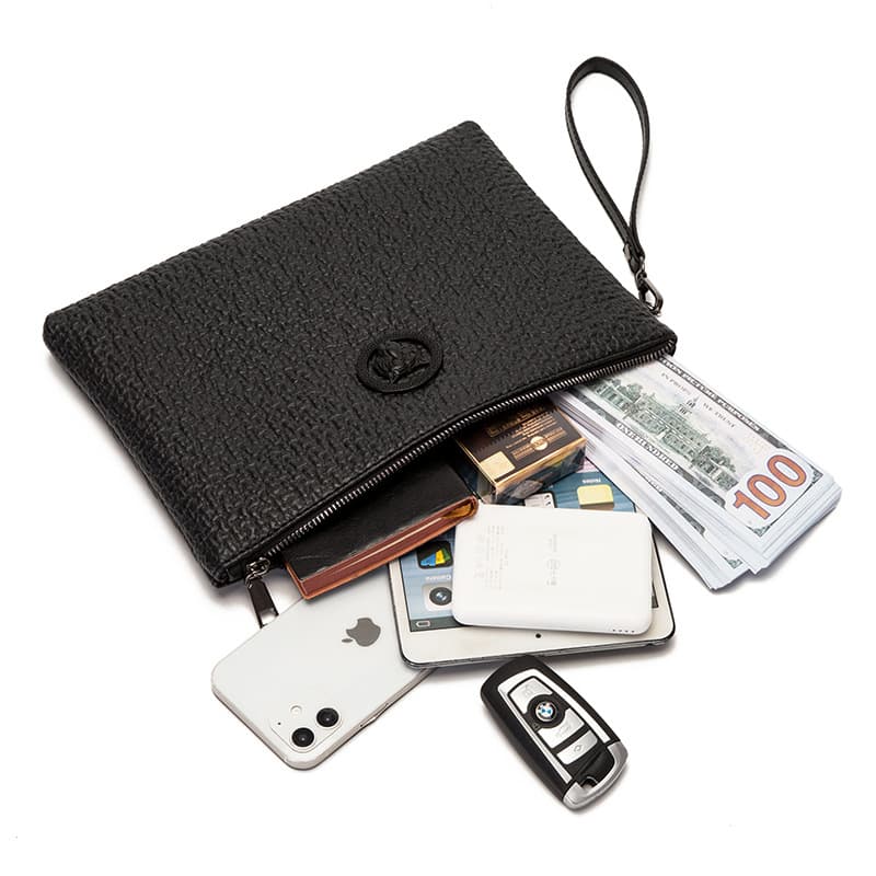 Cross-border Tiger Head Business Handheld Bag Elephant Grain Clutch Large Capacity Men's Envelope Bag Business Style