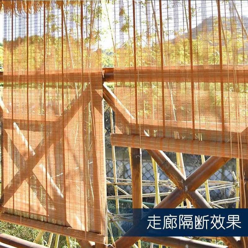 Nailed Bamboo Curtain Roller Shutter Door Curtain Sunshade Partition Balcony Tea House Restaurant Hotel Home Blackout Decorative Hook Lift