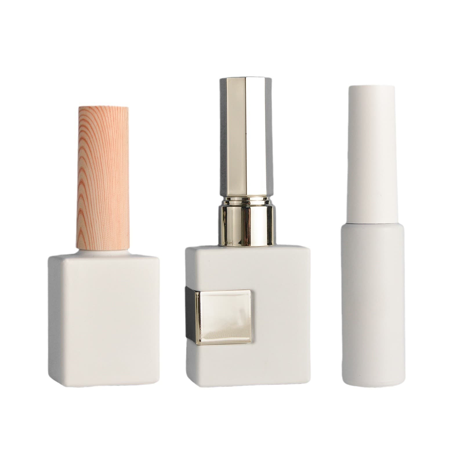 Source Factory Nail Polish Bottle White Nail Polish Bottle Packaging Bottle 15ML 10ML 8ML In-Stock Supply Glass Bottle
