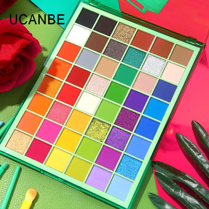 UCANBE 48-color retro style eye shadow palette pearlescent matte large glitter mashed potato eye shadow makeup palette smoky eye