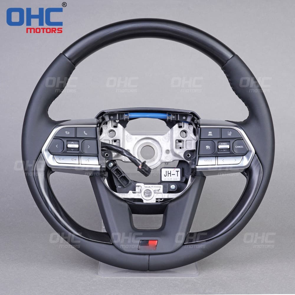 For Toyota Land Cruiser LC300 Wood Grain Car Modified Steering Wheel Assembly Old to New