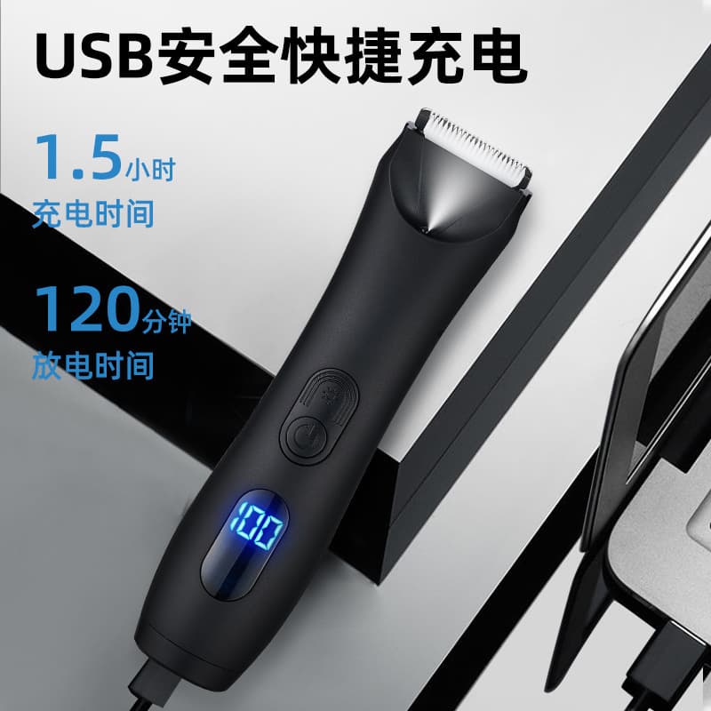 Cross-border New Private Trimmer Electric Shaver for Men Chest Hair Armpit Private Area Washable Hair Clipper Razor