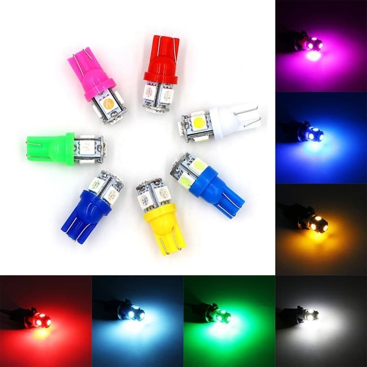 Car Bulb T10 5050 5SMD 5W5 Position Light License Plate Light Motorcycle Turn LED 12V Light