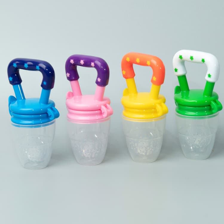 Silicone Fruit Feeder Star-Shaped Baby Fruit Feeder Silicone Mesh Feeding Pouch
