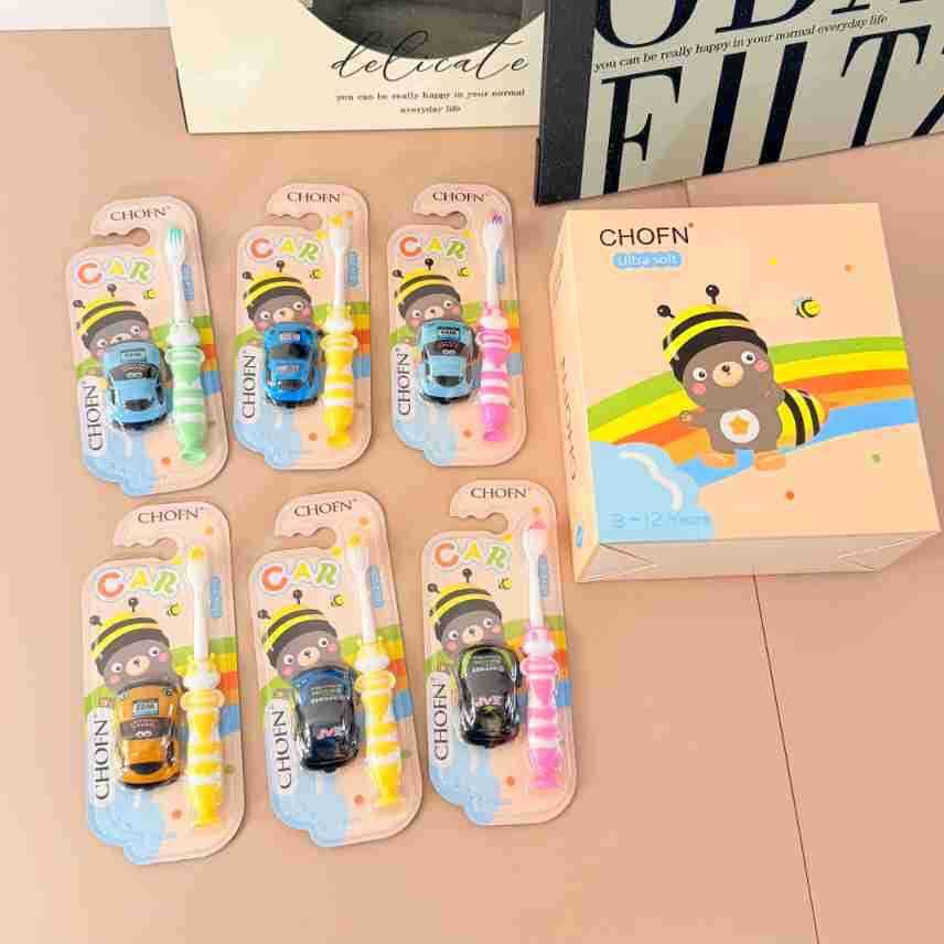 Bqb Kidsren's Toothbrush Toys 12 Pieces Airplane Barbie Doll Baby Toothbrush Soft Bristles Wholesale Manufacturer