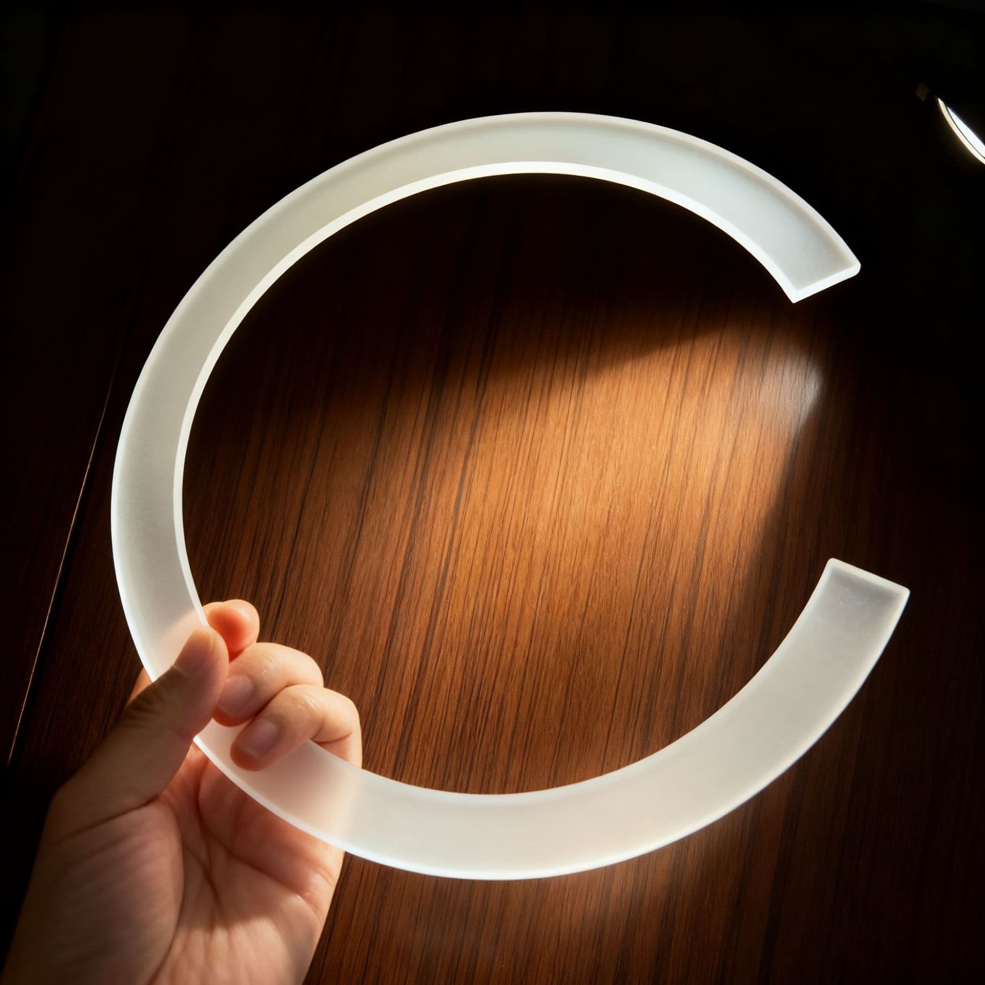 Wholesale acrylic lamp panel lighting accessories acrylic ring open-type retaining ring transparent C-shaped plastic ring