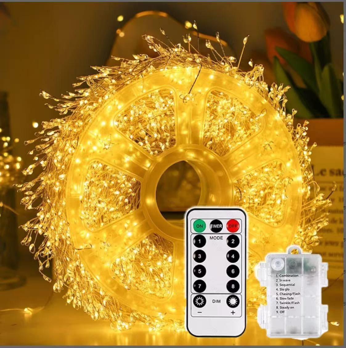Cross-border new LED Christmas decoration copper wire firecracker lights centipede foot string lights holiday wedding New Year festival string lights