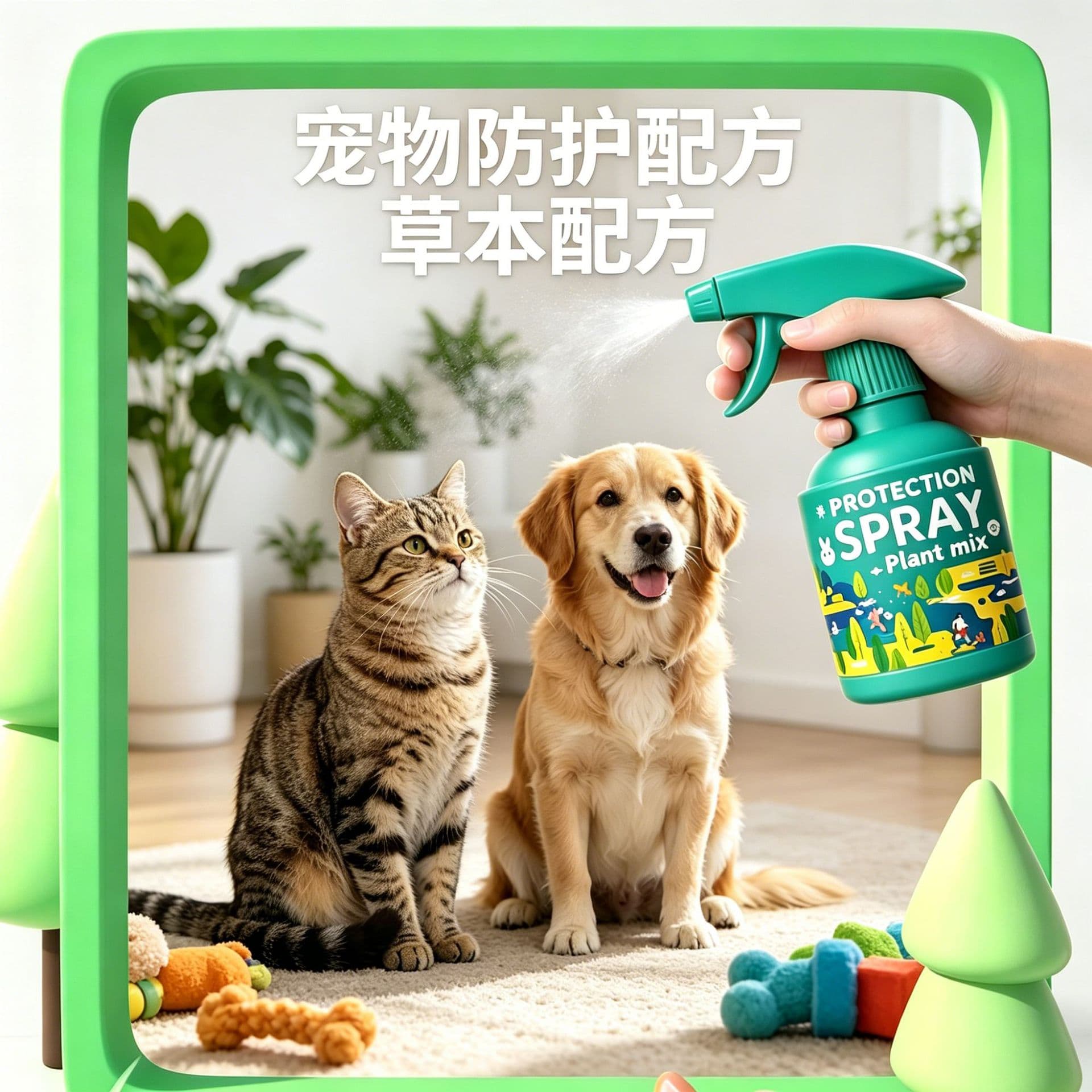 Cross-border Supply Outdoor Insect Repellent Spray for Dogs, Cats, Rabbits, Skin Spray for Fleas, Outdoor Body Protection for Dogs and Cats