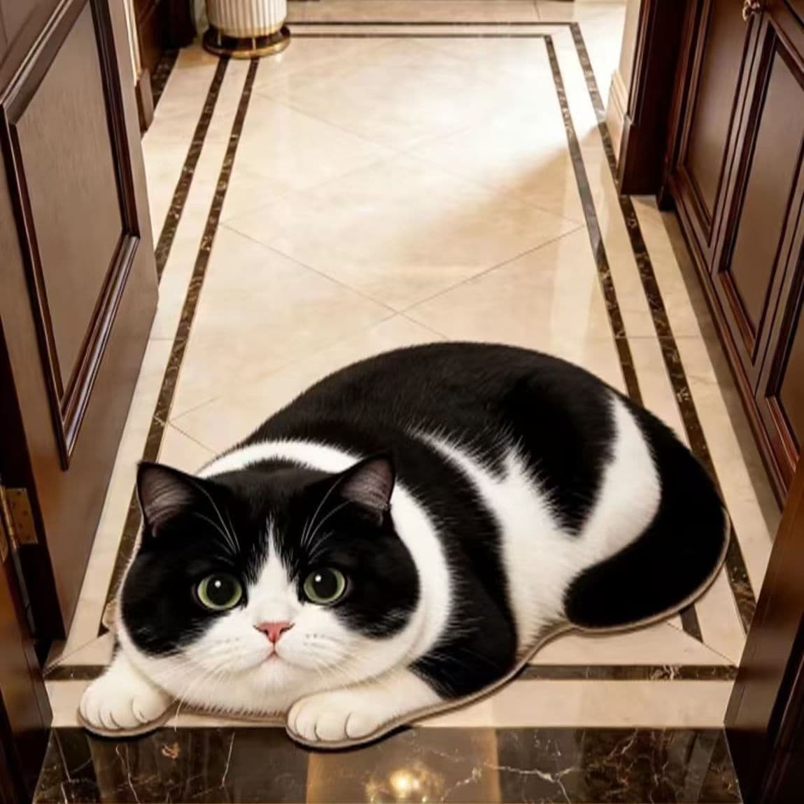 Cross-border 3D simulated cat diatom mud floor mat bathroom water-absorbent quick-drying non-slip foot mat entrance wear-resistant and dirt-resistant mat