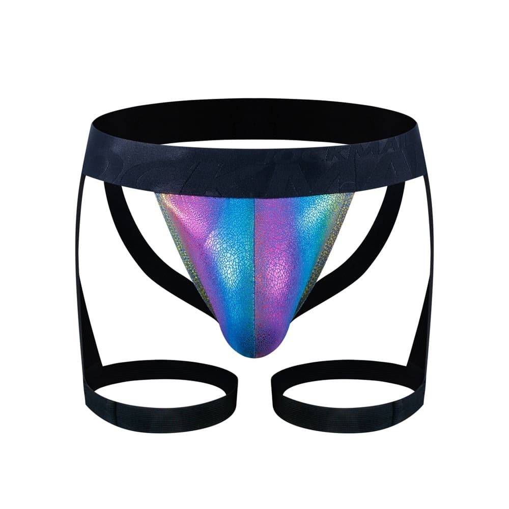 Sexy Men's G-String Underwear Hollow Out Design Large Pouch Low Waist Nylon Material Butt Lifting Bag Packaging