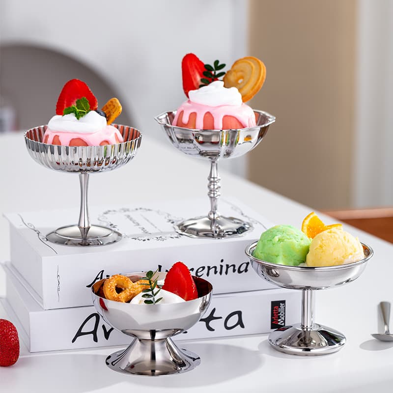 304 Stainless Steel Ice Cream Cup Dessert Cup Ins Viral Tall Pudding Cup Ice Cream Cup Panna Cotta Cup