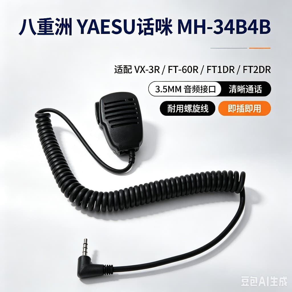 Compatible with Yaesu VX2R 3R 5R FT1DR VX8GR VX168/FT60R Two-Way Radio Speaker Microphone Dual Band