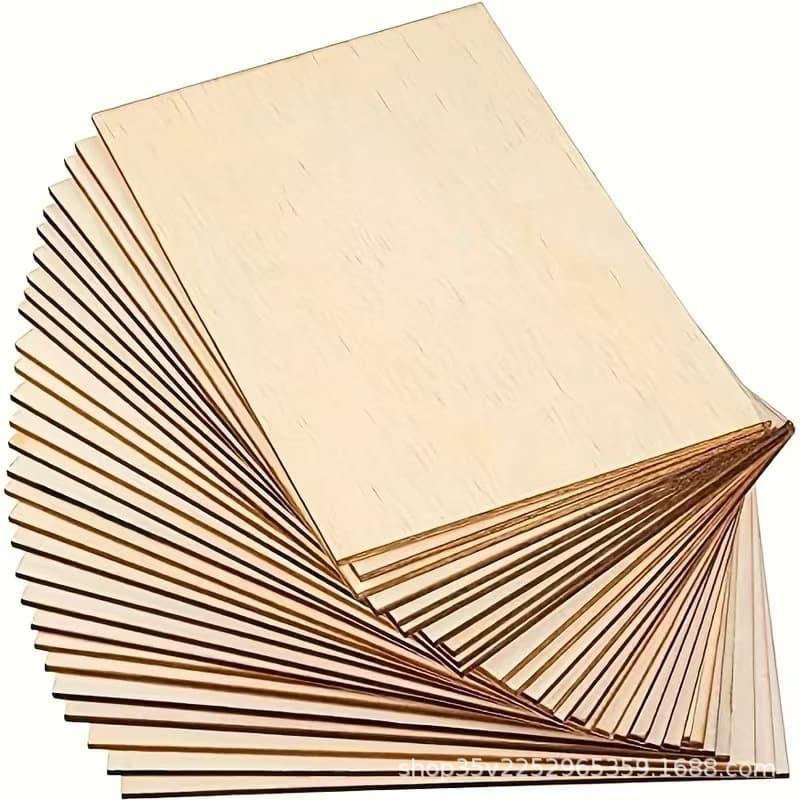 Multi-size log right-angled rectangular wood chips 2.5mm thick wooden boxwood plywood DIY blank