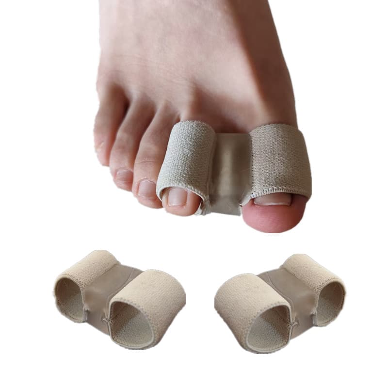 Double Toe/Big Toe Bunion Overlapping Toe Separators - SEBS Soft Toe Covers for Men/Women with Dual-Hole Design