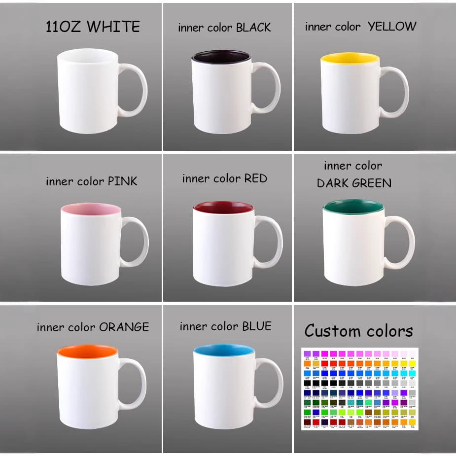 Custom Logo Ceramic Mug 11oz Heat Transfer Coating Blank Coffee Water Cup Advertising Sublimation