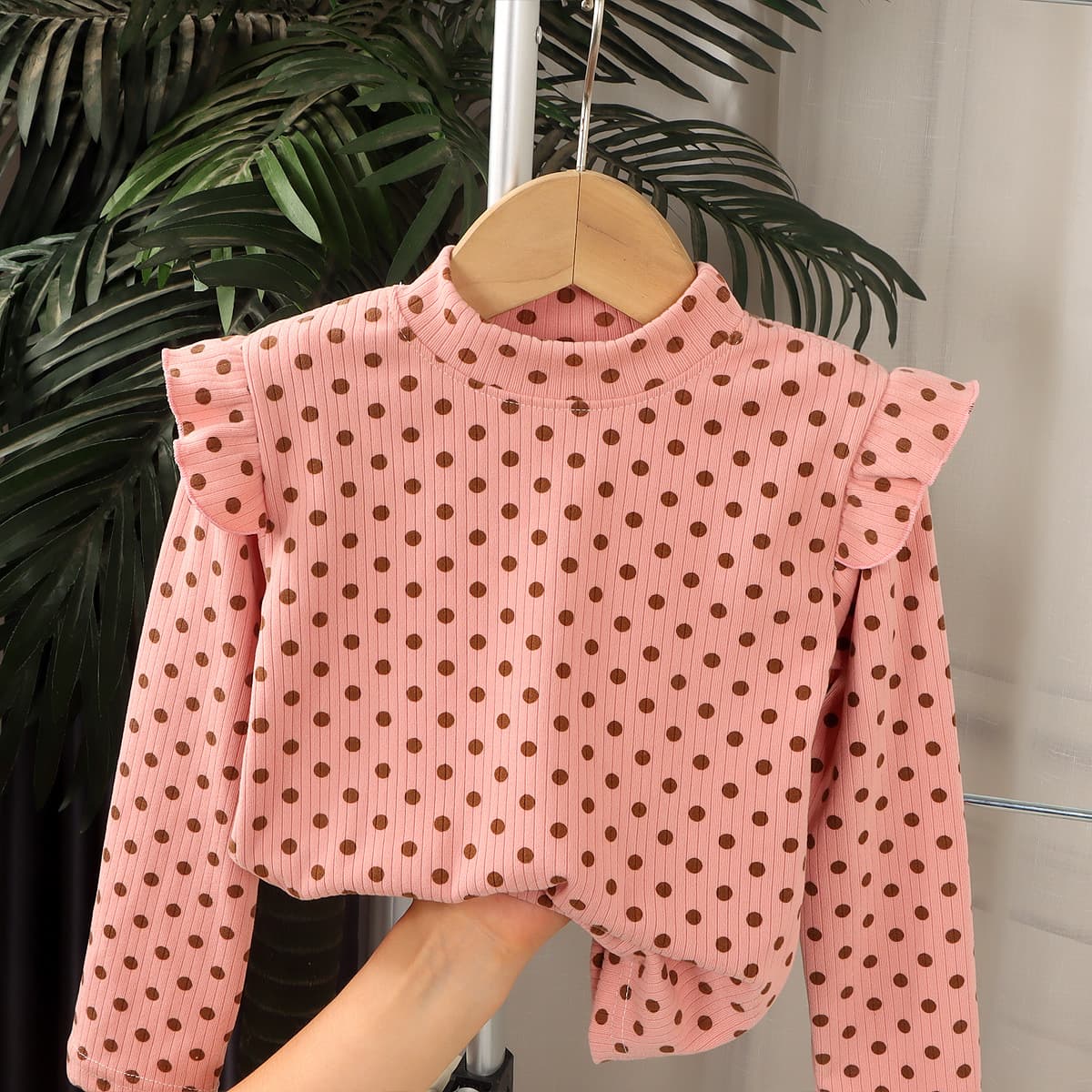 Stylish Korean-Style Long-Sleeve Printed Girls' Top, Versatile Autumn Floral Blouse for Baby Girls, New Arrival Girls' Floral Base Layer Top