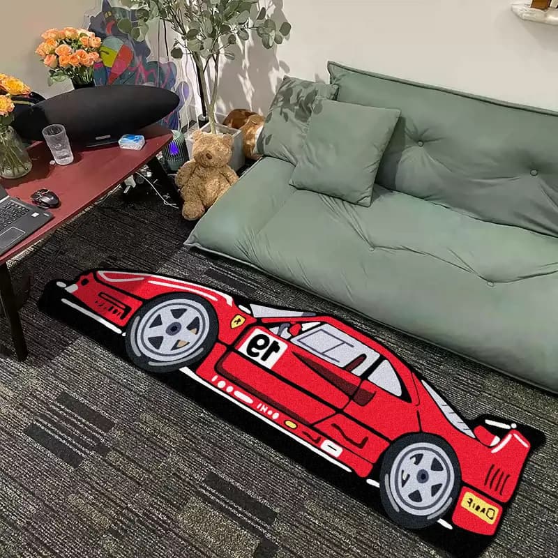 Cross-border TEMU new hot-selling velvet cool sports car trendy carpet bedroom thickened skin-friendly bedside blanket wholesale