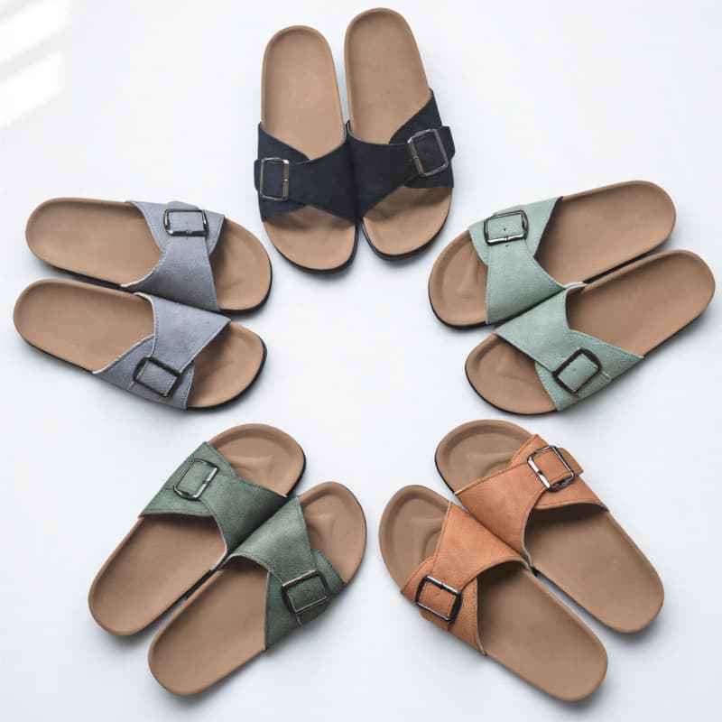 Birkenstock Sandals for Women, Fashion One-Strap Sandals, Stylish Lazy Casual Anti-Slip Beach Sandals, Cross-Border Supply
