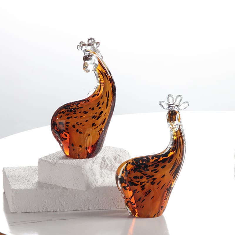 Zibo Long Neck Giraffe Animal Crystal Glass Art Crafts Home Decorations Exquisite Handmade Gift for Any Occasion