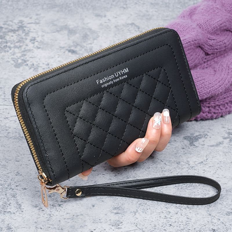 2025 New Women's Wallet Long Versatile Zipper Clutch Embroidered Fashion Large Capacity Soft Wallet Mobile Phone Bag