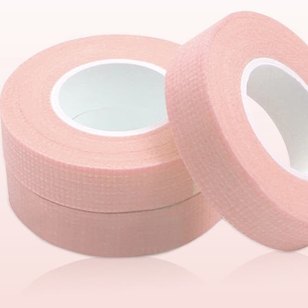 Grafting Eyelash Non-Woven Tape Pink Eyelash Extension Isolation Upper and Lower Eyelash Tape with Holes Breathable Multifunctional Tape