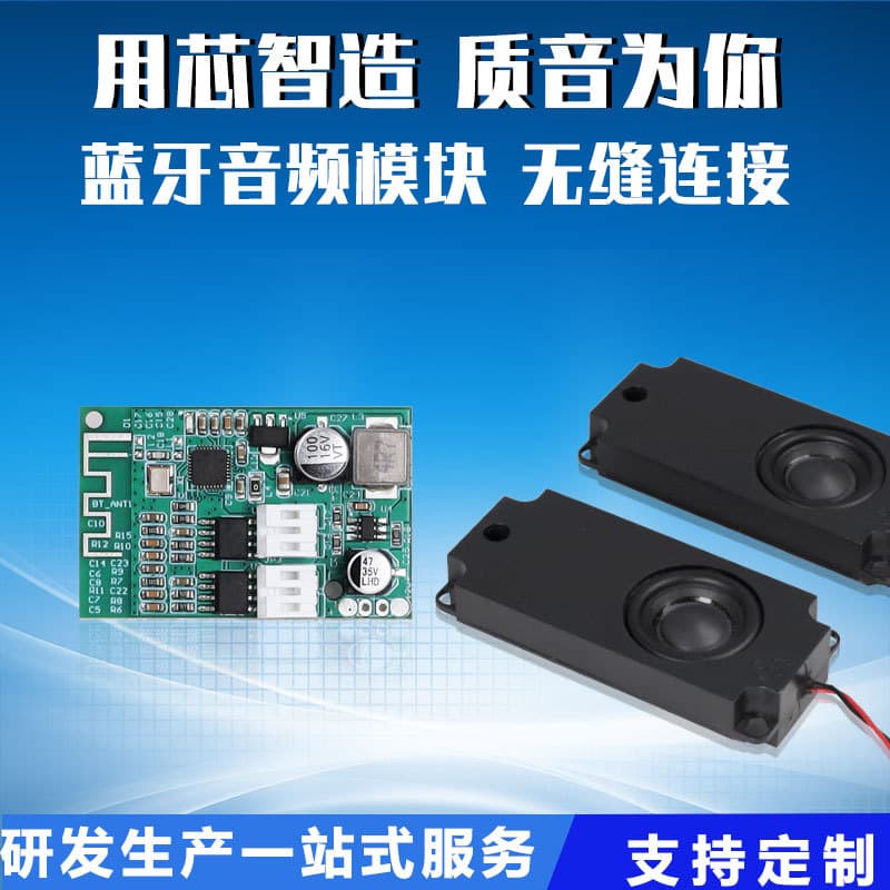 12V powered Bluetooth module, dual-channel amplifier board with speaker protection circuit, 10W Bluetooth speaker module.