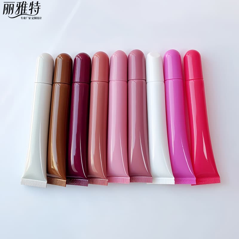 Factory stock pink lip gloss tube squeeze tube 10ml cosmetic packaging wholesale