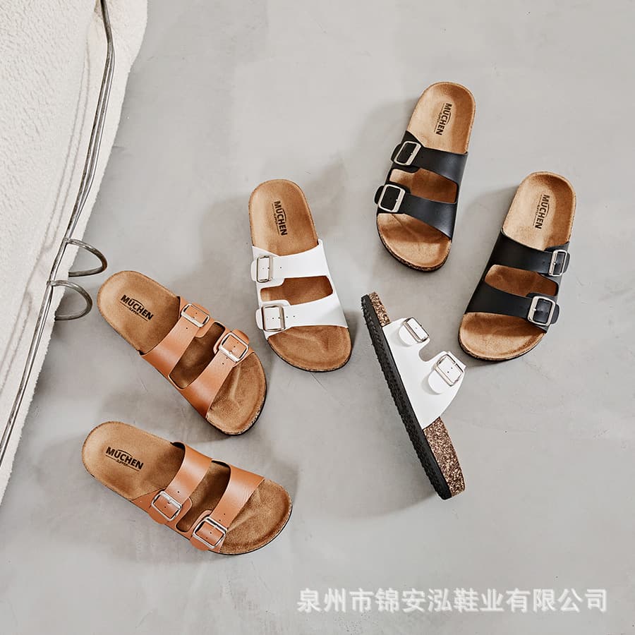 Men's Cork Sandals Summer Outdoor 2025 New Thick Sole Durable Birkenstock Style Fashion Beach Sandals