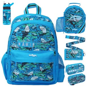 Australian Smiggle Backpack Cartoon Shark Lunch Bag Wallet Lunch Box Children's Backpack Girl's Bag Casual Bag
