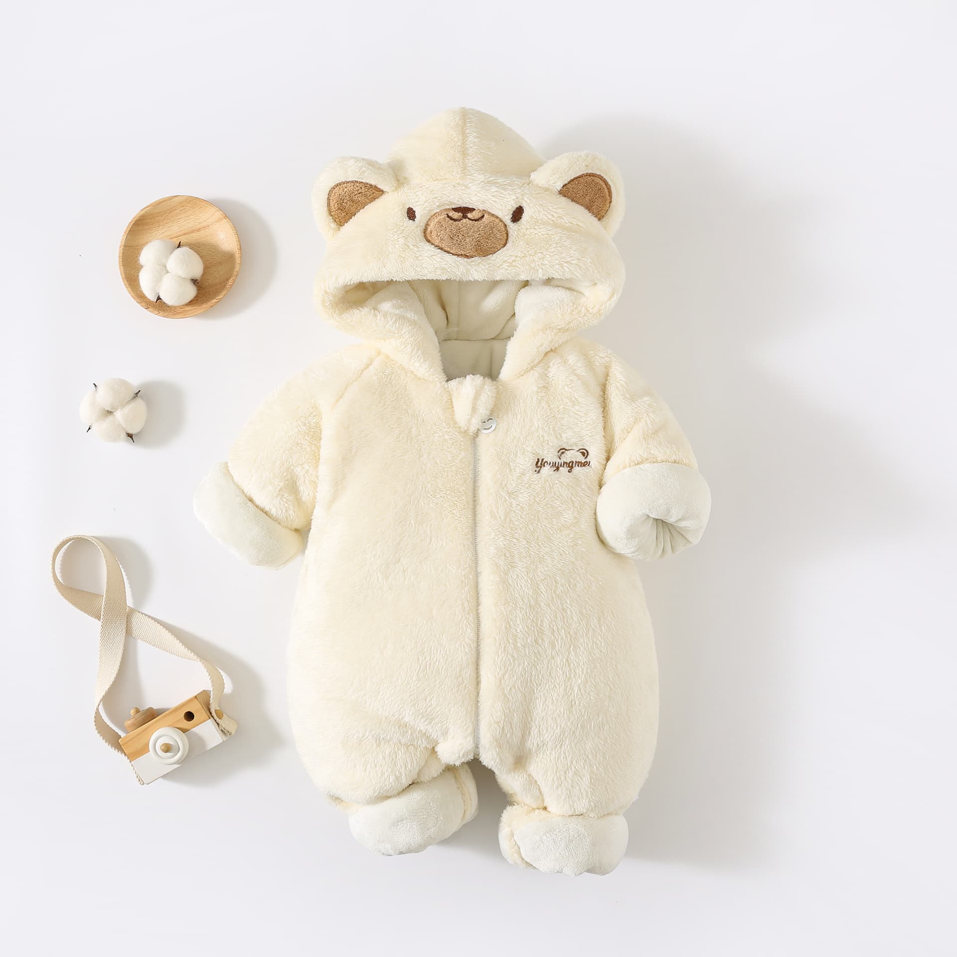 Newborn Baby Romper Winter Cotton Outfit Thick Warm Set Going Out Coat Cute Winter Clothes