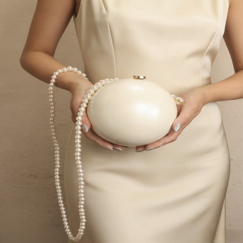 Cross-border fashion new dinner bag wrist bag goose egg bag shoulder crossbody wedding party evening bag European and American retro