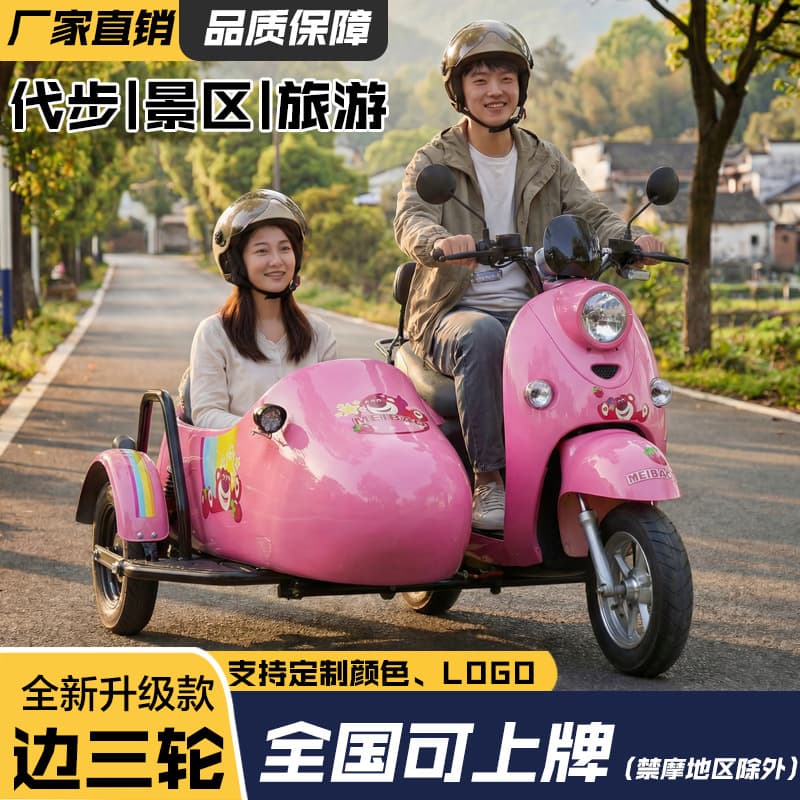 Turtle King Electric Side Three-Wheel Motorcycle Eight GA Car Pedal Electric Car Shoulder Three-Wheel 72V Adult Electric Motorcycle