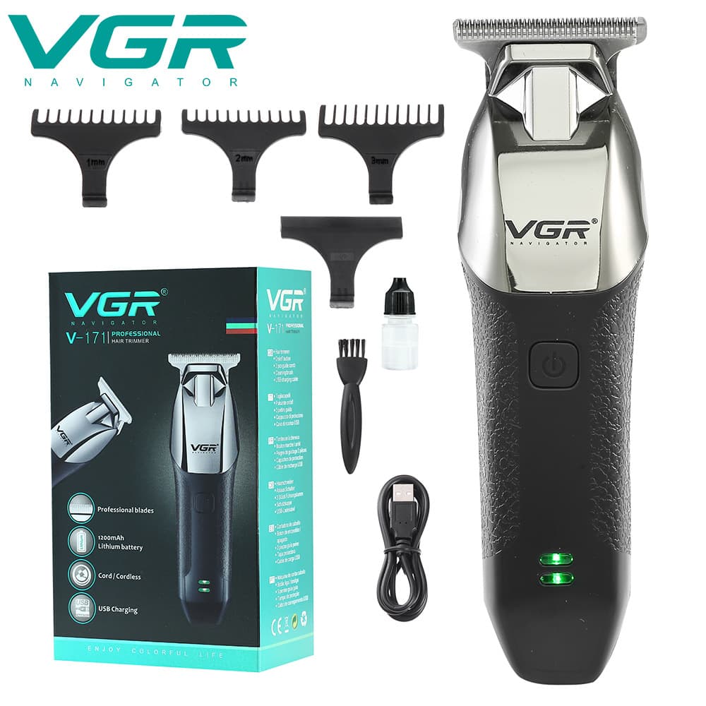 Vgr171 Hair Clipper Cross-Border 0-Blade Oil-Head Electric Clipper Electric USB Hair Clipper Men's Carving Trimmer
