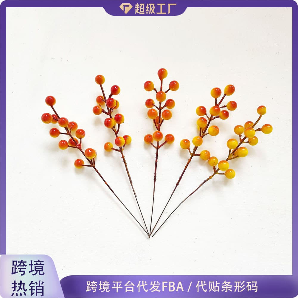 22cm Foam Berry Branches Harvest Festival Decorations New Arrival Berry Ball Photography Props Accessories Autumn Decoration