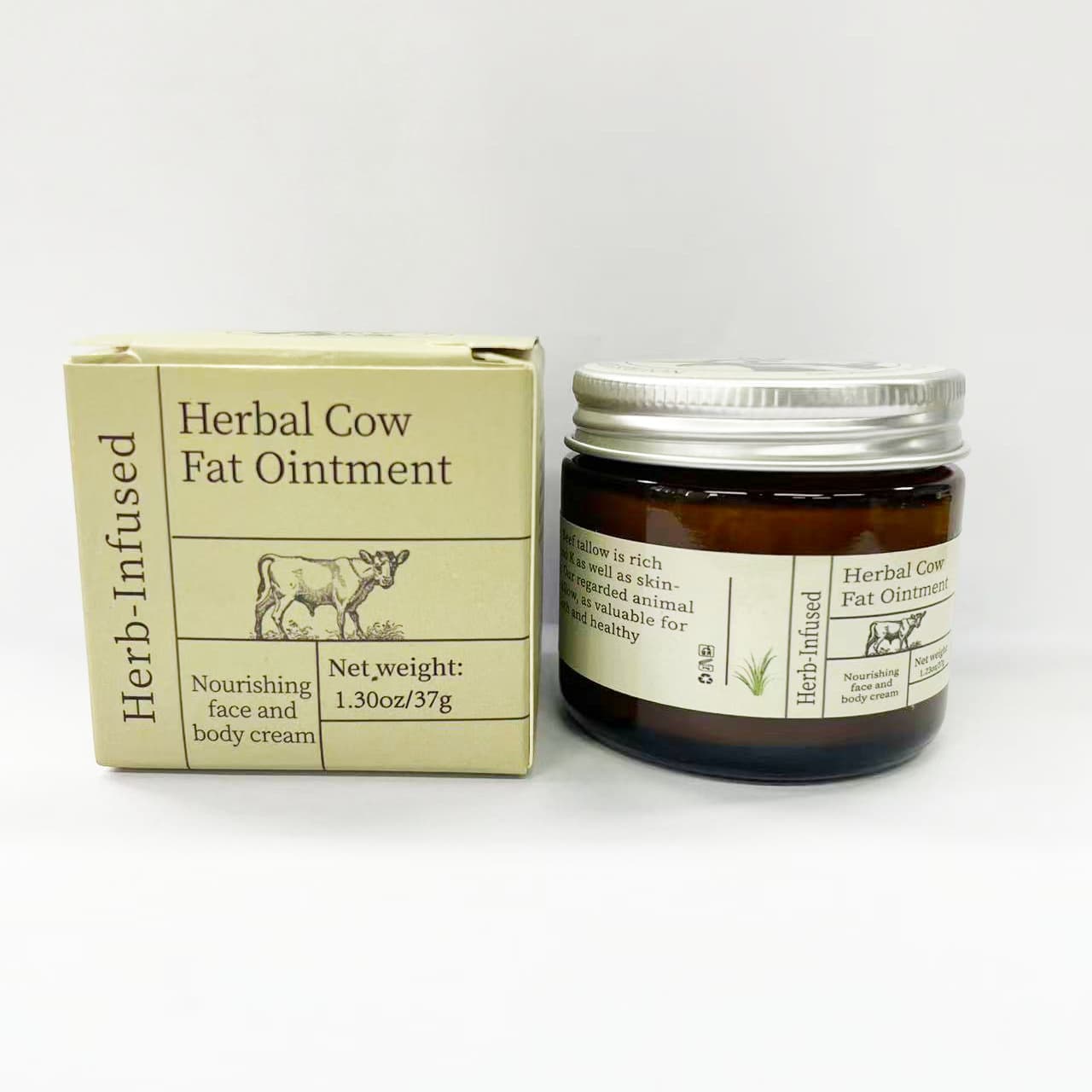 Cross-border Supply Tallow Balm Organic Grass-Fed Beef Tallow Moisturizing Cream for Skin Hydration, Brightening, and Repair