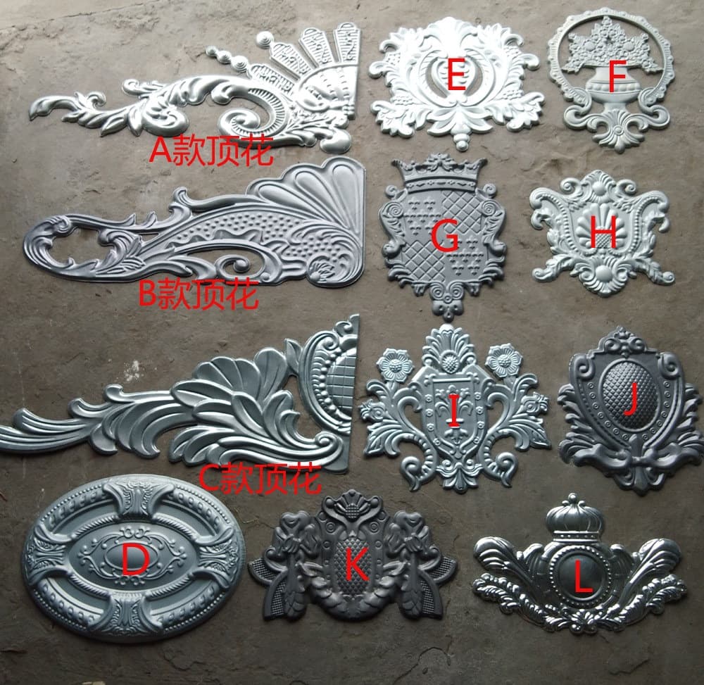 Wrought iron door accessories, imitation aluminum door flowers, iron door flowers, courtyard door accessories, iron door accessories, iron door materials