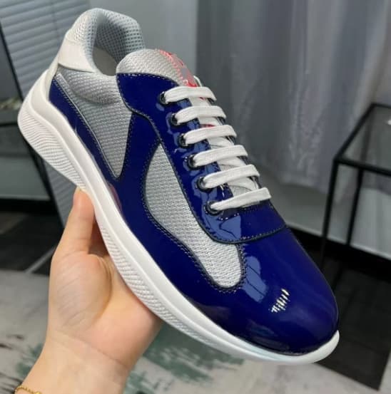 In Stock, Fast Shipping for Export. P Brand Patent Leather Mesh Breathable Casual Fashion Patent Leather Men's Shoes