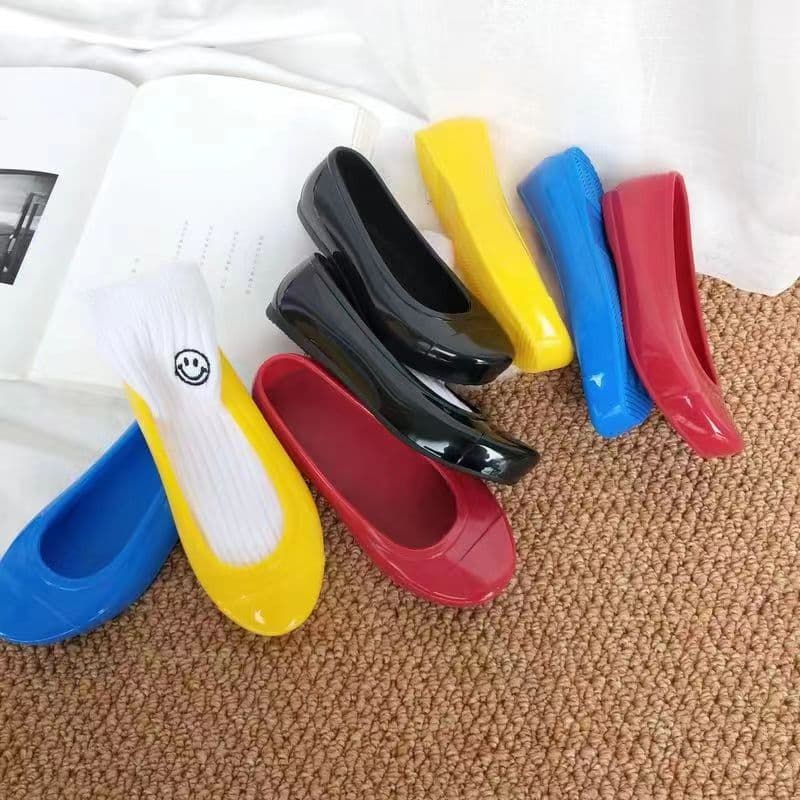 Heli Shark Spring and Autumn New Children's Shoes Fashion Solid Color Kids Boys and Girls Baby Flat Low Top Slip-On Children's Rain Shoes