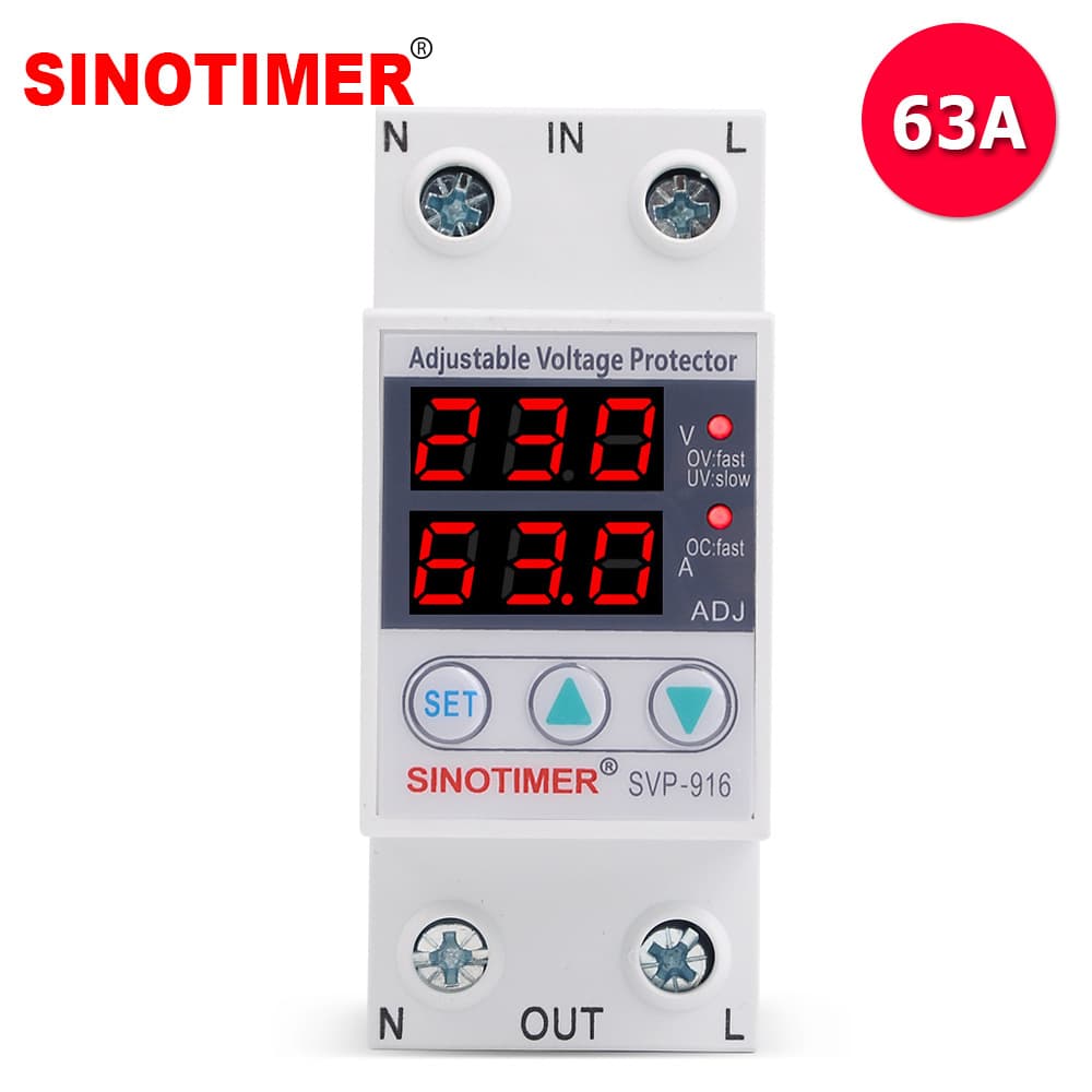 SVP-916 Adjustable Multi-function Over/Under Voltage Current Limiter Protector, Overcurrent/Overvoltage/Undervoltage Delay Reset Protector