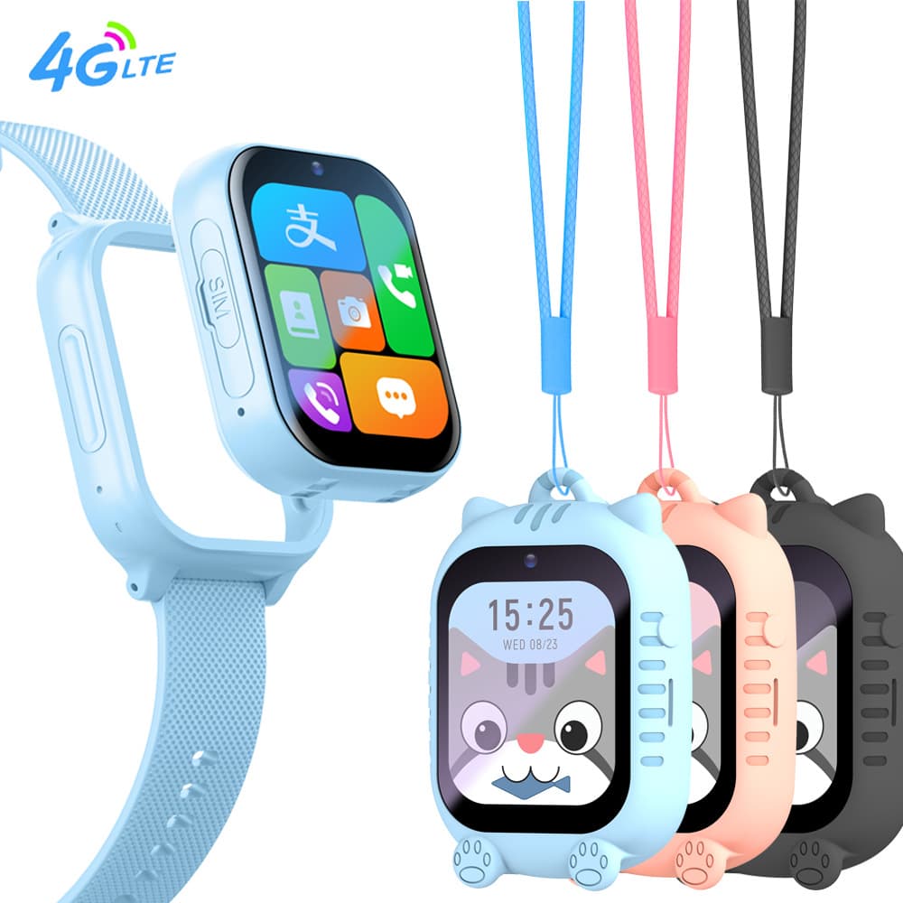 Cross-border 4G Kids Phone Watch with Neck Strap Dual Use, Payment, Positioning, Card Insertion, and Video Calling K26H