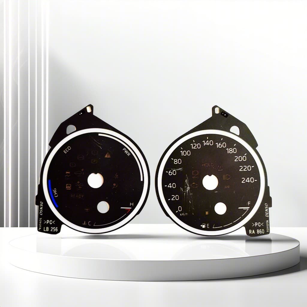 Automotive dashboard film panel, PVC film sticker, making speedometer sticker panel