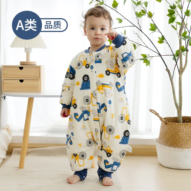 Cotton Tree's new autumn and winter thickened pure cotton baby sleeping bag, kindergarten children's air-conditioned room anti-kick blanket