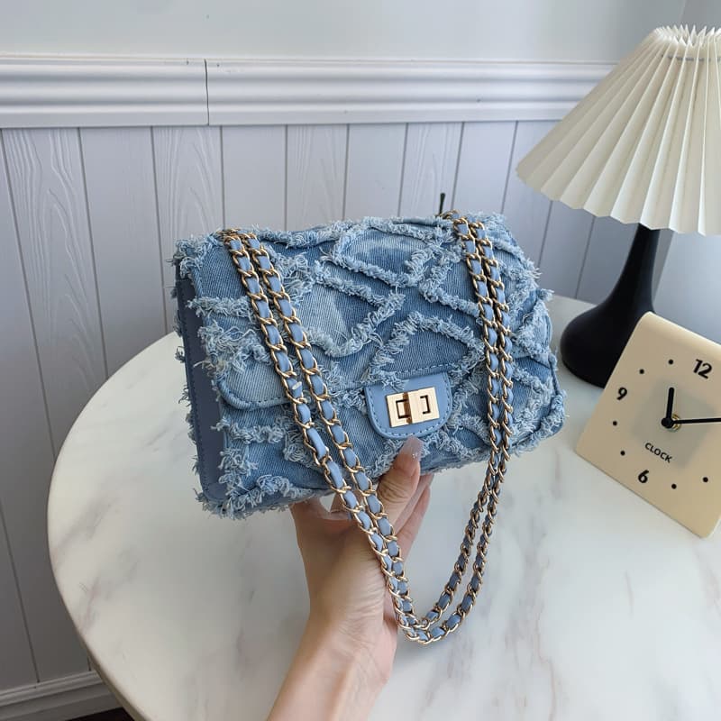 Trendy Style Bag 2024 Autumn New Shoulder Bag Fashionable Chain Bag Niche Quilted Small Square Bag