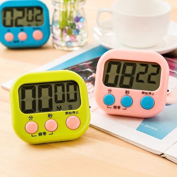 Mini Kitchen Alarm Clock with Second Hand for Study/Baking (Battery Included)
