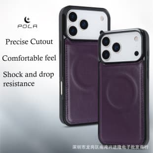 Compatible with iPhone 16 Case Samsung S25 Retro Wireless Charging Magnetic Shockproof Case Google 10 Solid Color Leather Case