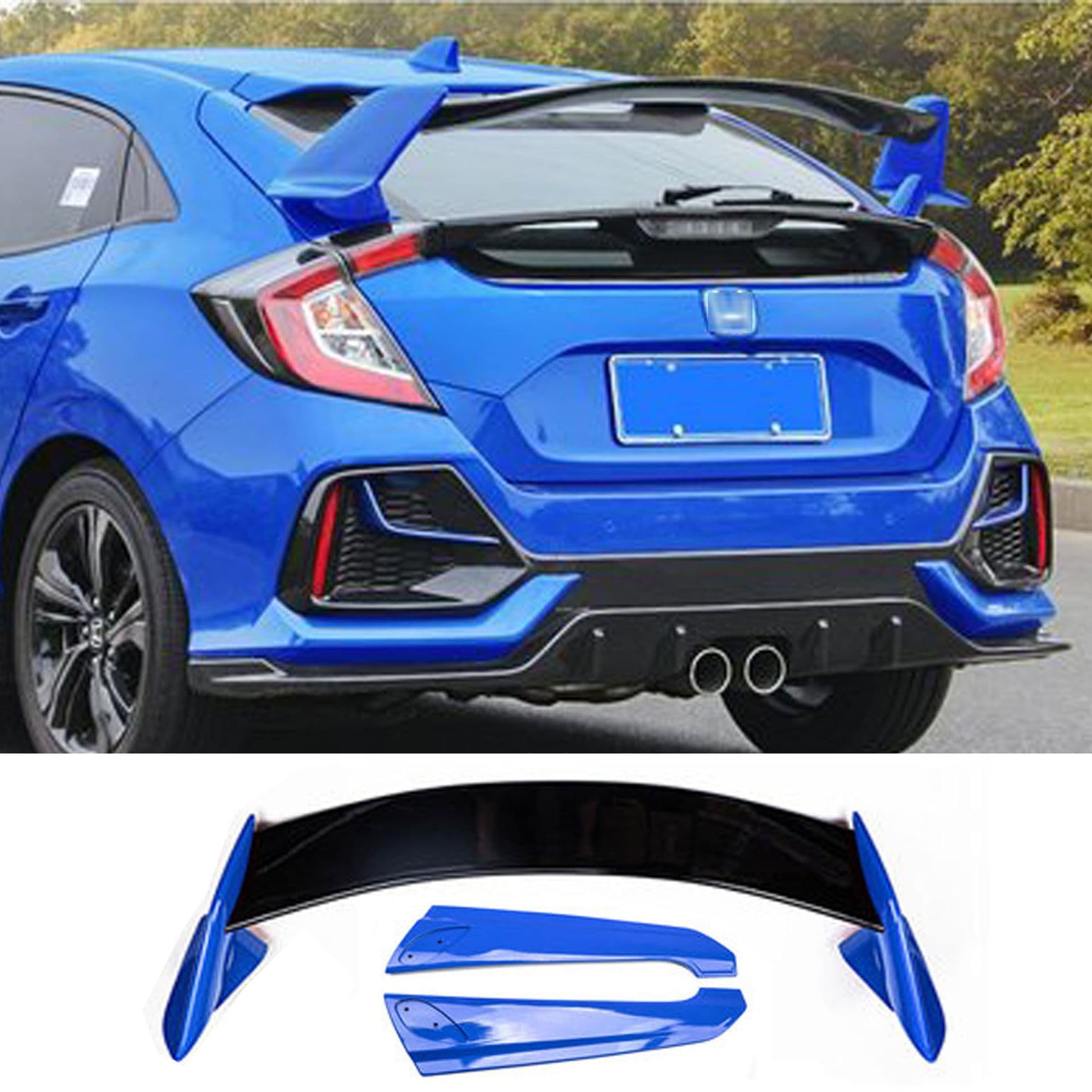 21st Gen Civic Hatchback Rear Wing Stabilizer Wing Diffuser Spoiler Top For Liftback Model Car Accessories