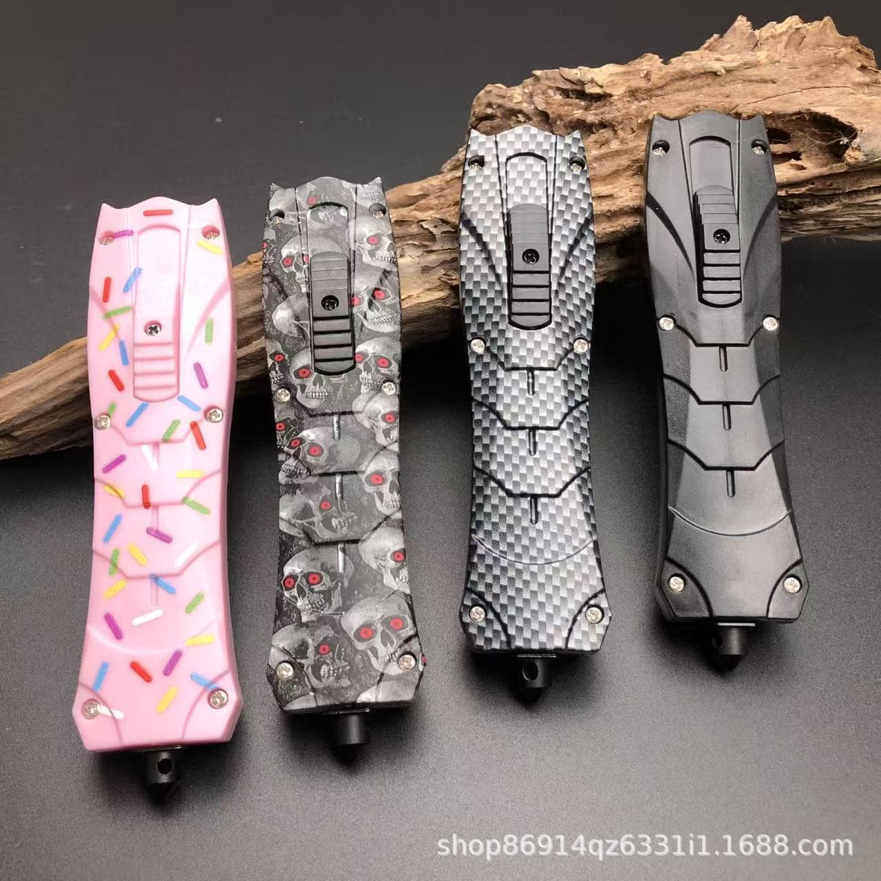 Microtech OTF Knife Automatic Out-the-Front Outdoor Folding Knife Plastic Handle Microtech Snake God