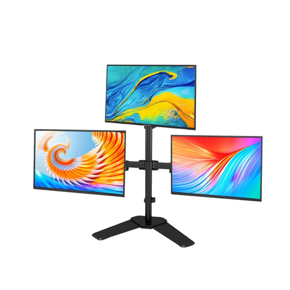 Three-screen monitor stand desktop lifting dual-screen desktop office computer base stand Monitor Mount