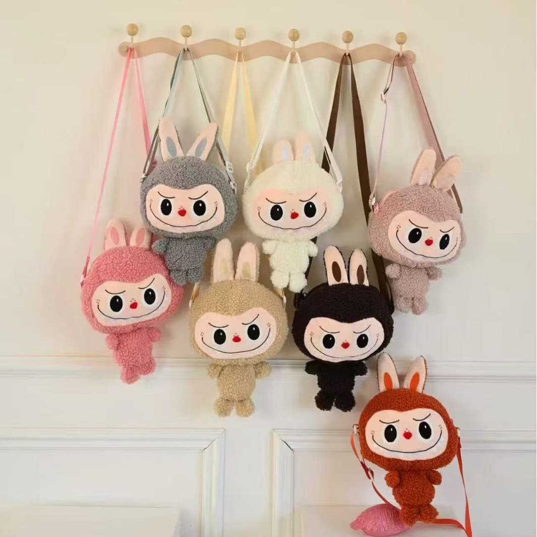 Pop Mart City Park Elf Cartoon Merchandise Plush Toy Cute Labubu Coin Purse Crossbody Bag Wholesale